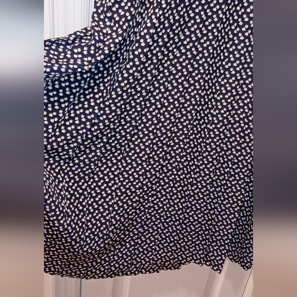 Leslie Fay Vintage Blue White Print Pleated dress size 14 - Picture 11 of 11